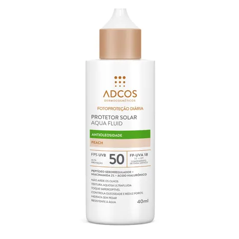 Protetor Solar Aqua Fluid FPS 50 - Cor Peach — Adcos