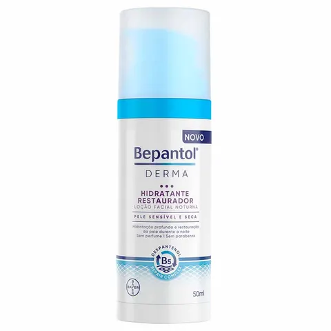 Bepantol Derma Hidratante Restaurador - Loção Facial Noturna 50ml — Bepantol
