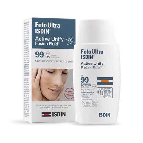 Protetor Solar Facial Foto Ultra Isdin Active Unify Sem Cor FPS 99 - 50ml — Isdin