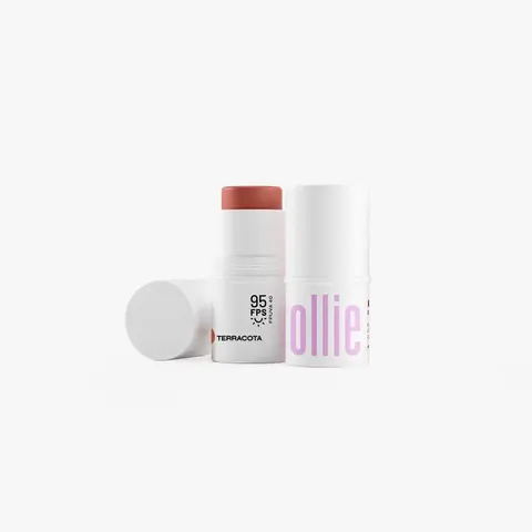 Bastão 3 em 1 Blush, Batom e Sombra FPS 95 Ollie - Terracota 4,5g — Ollie